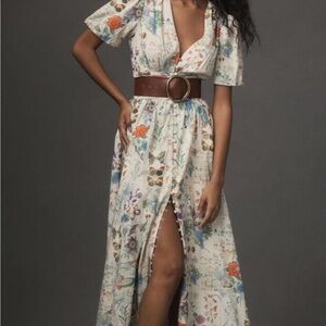 Anthropologie Katerina Button Front Dress